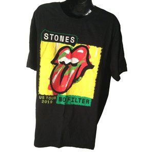 Rare 2019 The Rolling Stones NO FILTER Tour Men's XL Xtra Large Band Tshirt